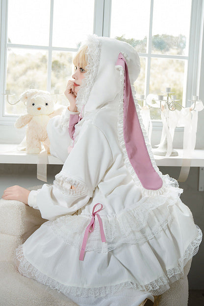 Hooded Lace Sweet Lolita Coat Set
