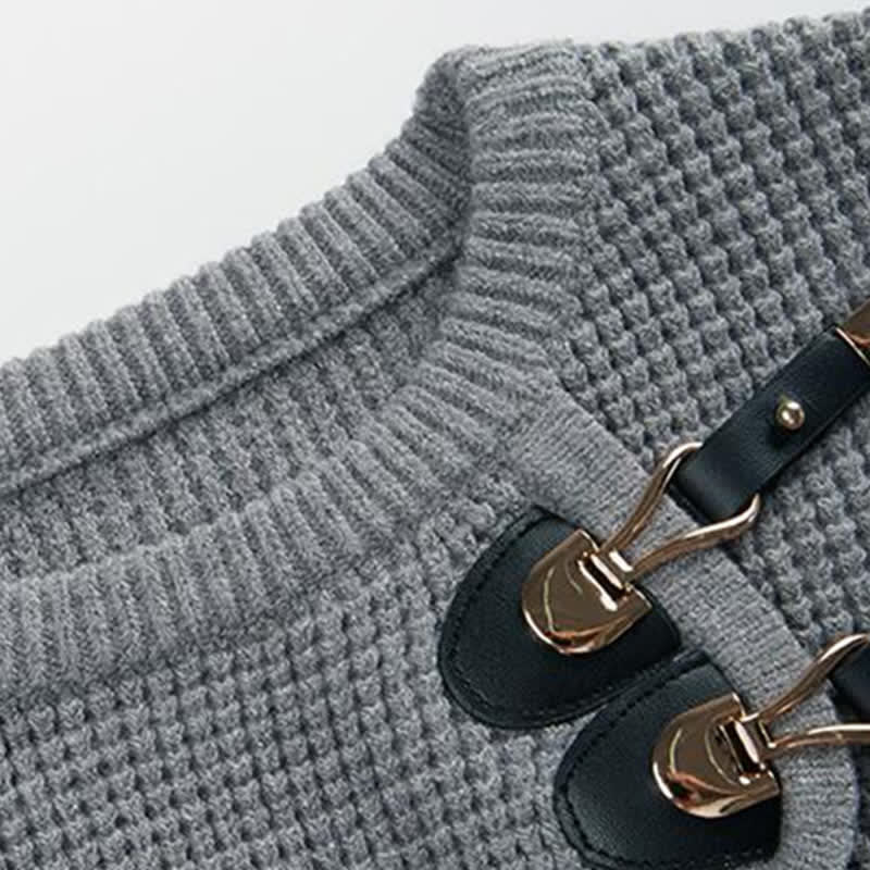 Sweater Buckle Set Irregular Slip Dress