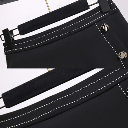 High Front Skirt T-Shirt Button Waist Chiffon