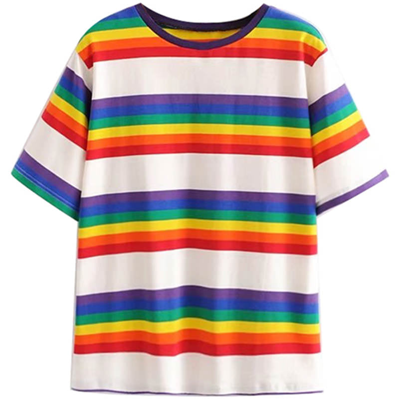 T-shirt arc-en-ciel confortable