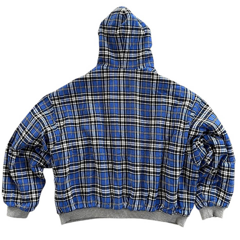 90s plaid reversible hooded jacket boogzel clothing