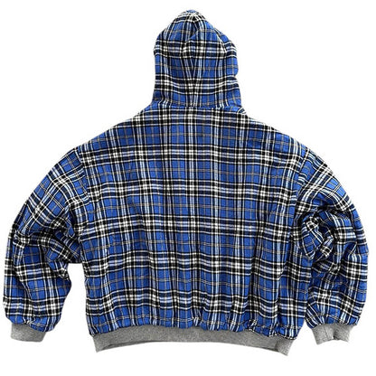 90s plaid reversible hooded jacket boogzel clothing