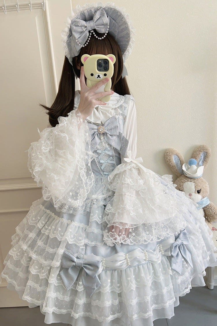 Blue Dream Prologue Doll Multi-Layered Bow Lace Dress