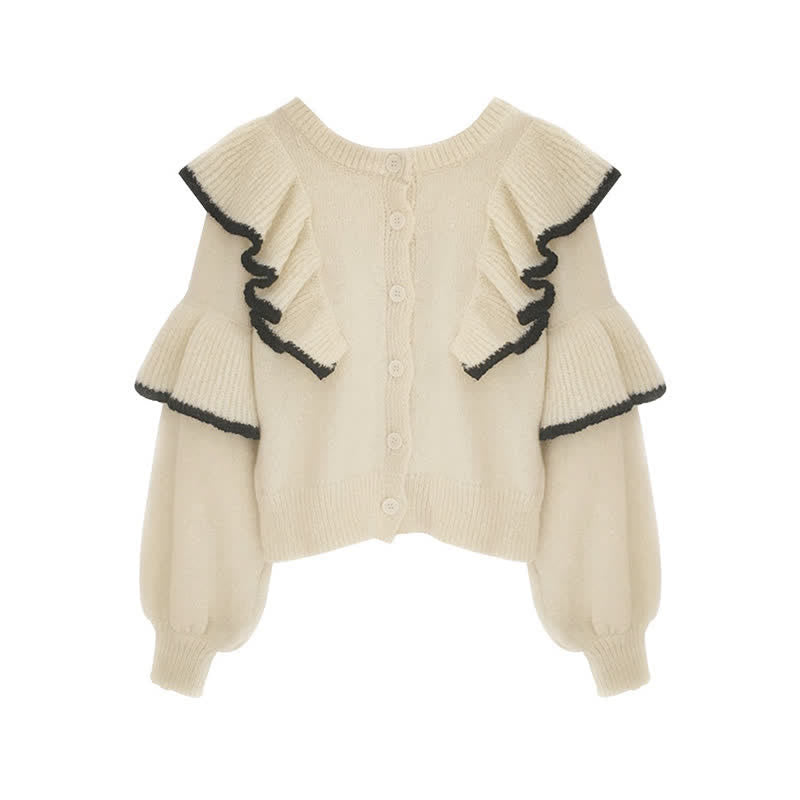 Flouncing Sweater Skirt Fishtail Cardigan Knit