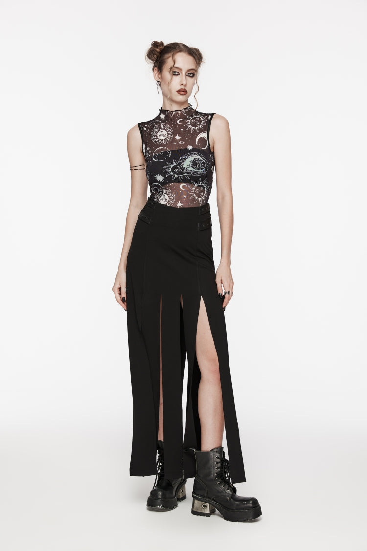 Mesh Eyelet Gothic Top for Women