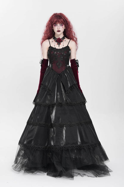 Pearl Embroidered Gothic Slip Dress