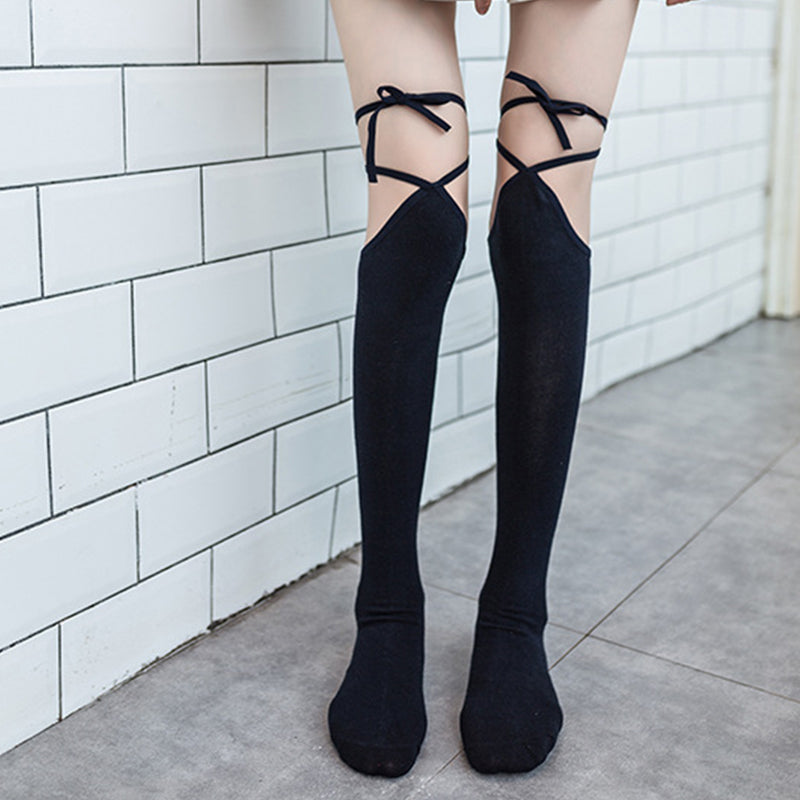 Classic Strap Over Knee Socks