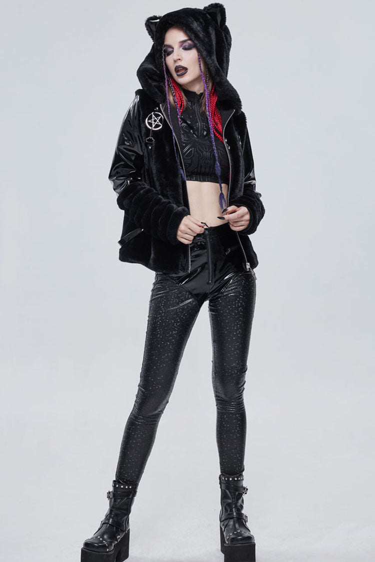 Womens Coat with Star Belt and Cat Ears
