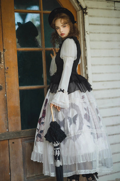 Gothic French Princess Ruffle Lolita Set with Long Sleeves