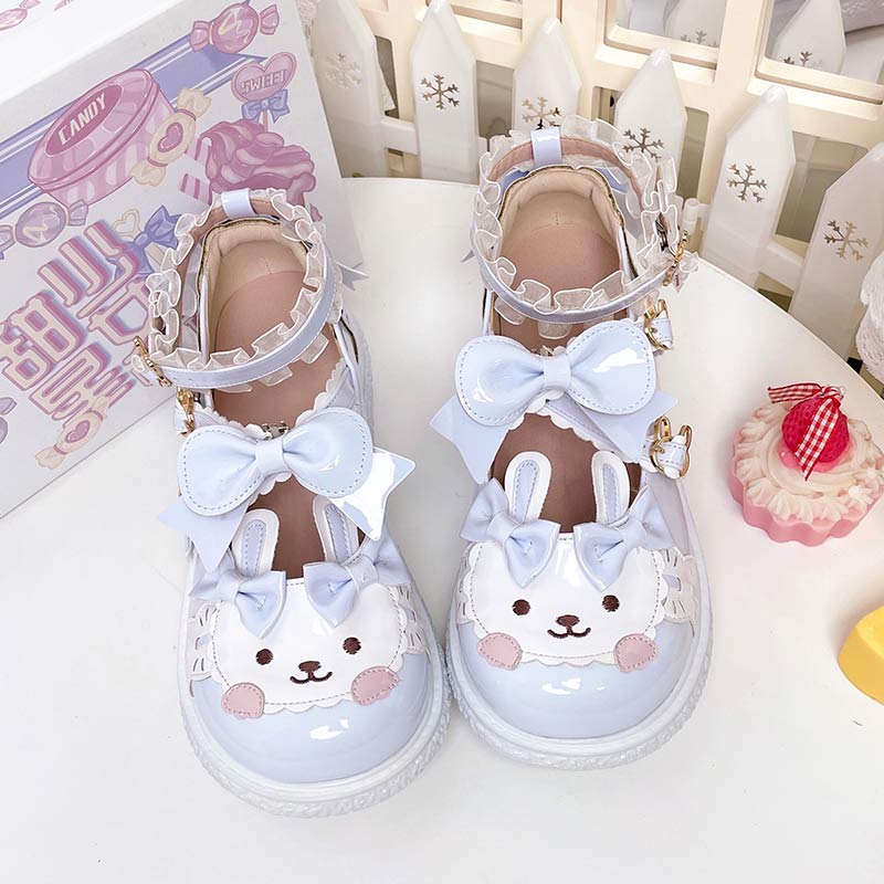 Lolita Mary Janes Schuhe mit Kawaii-Häschen