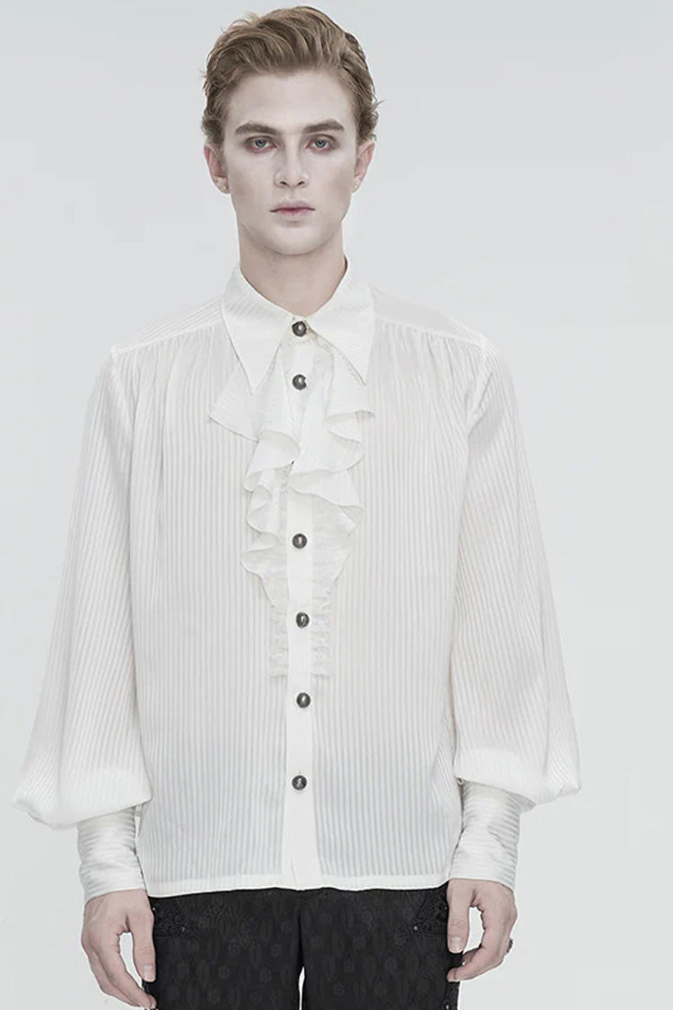 Ruffled Lace Gothic Men's Shirt