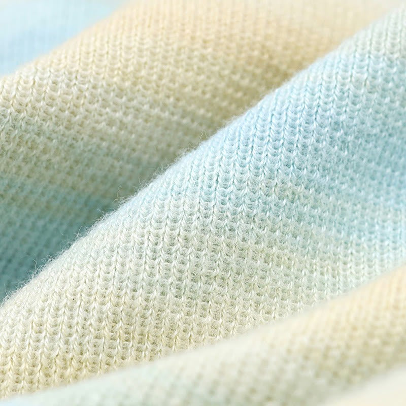 Stripe Leg Wide T-shirt Pantskirt Pieces Set Two