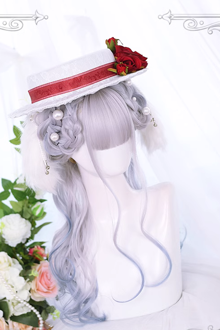 Ombre Dyed Long Wavy Wig with Big Curls