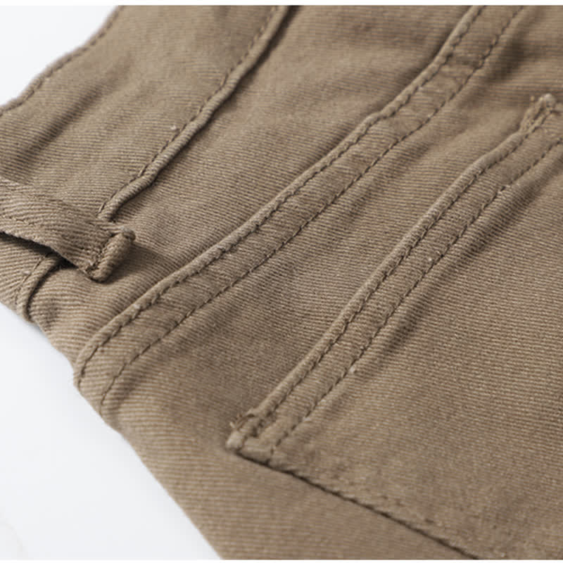 Denim Split Letter Lapel Plaid Skirt Print Vest Shirt