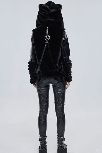 Womens Coat with Star Belt and Cat Ears