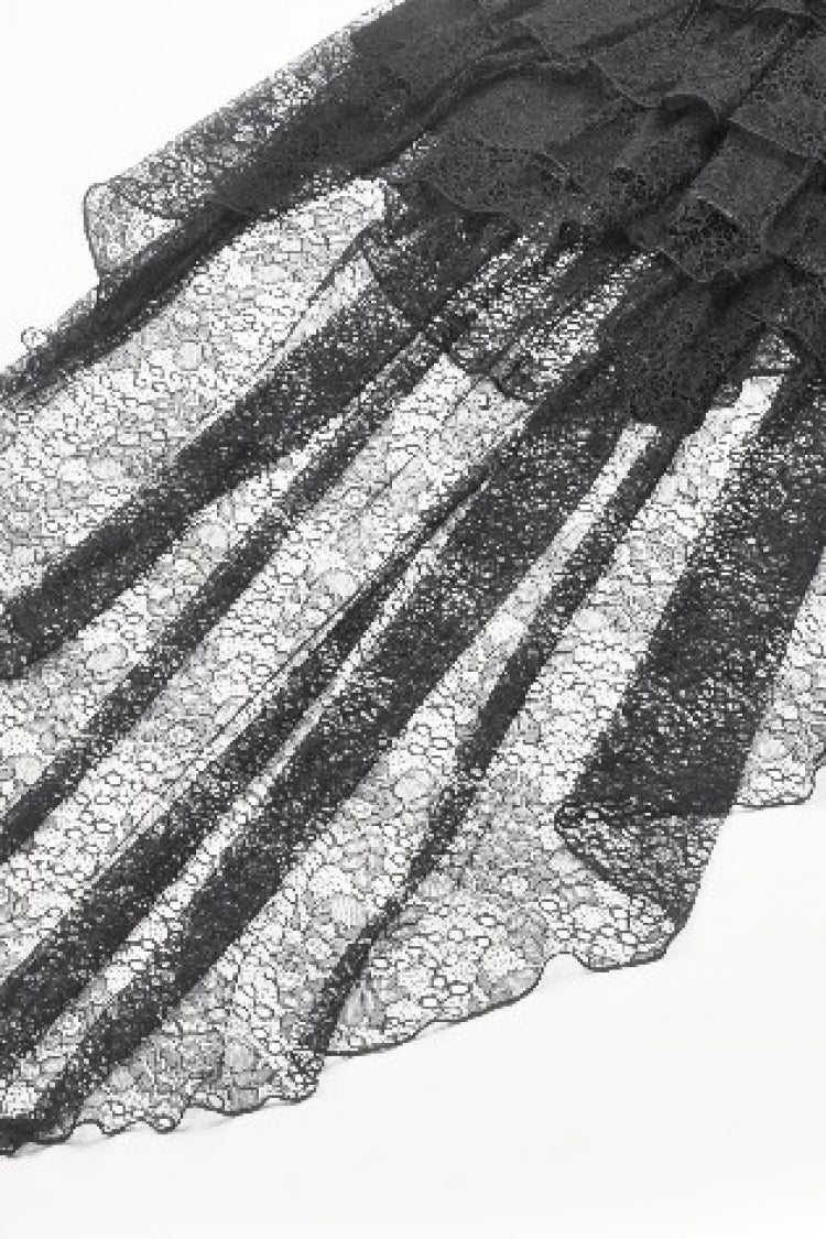 Fishtail Lace Gothic Slip Dress for Graduation