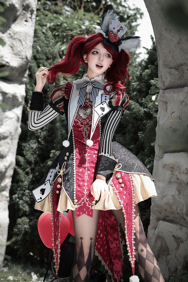 Circus Fantasy Night Jacquard Lolita Dress Set - Noir