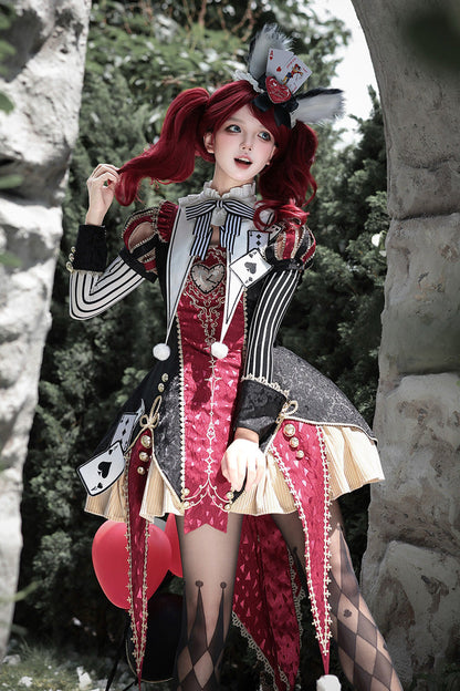 Circus Fantasy Night Jacquard Lolita Dress Set - Noir