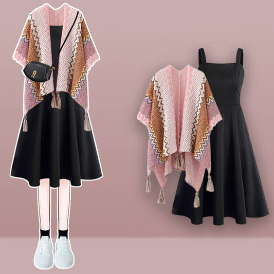 Dress Tassel Shawl Wrap Slip Pink Boho