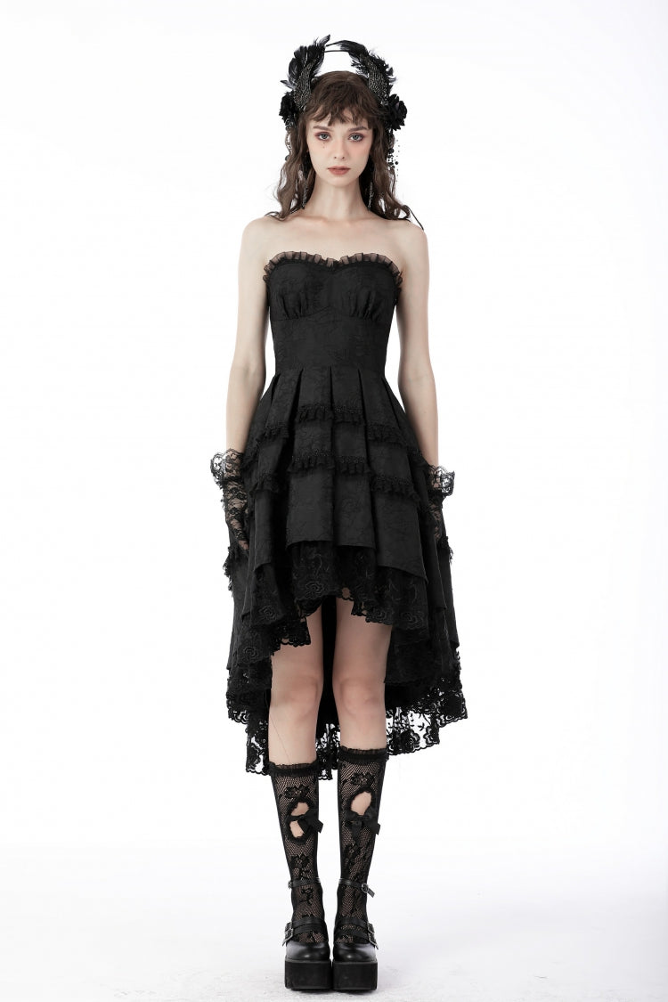 High-Low Lace Slip Dress for Weddings and Graduation