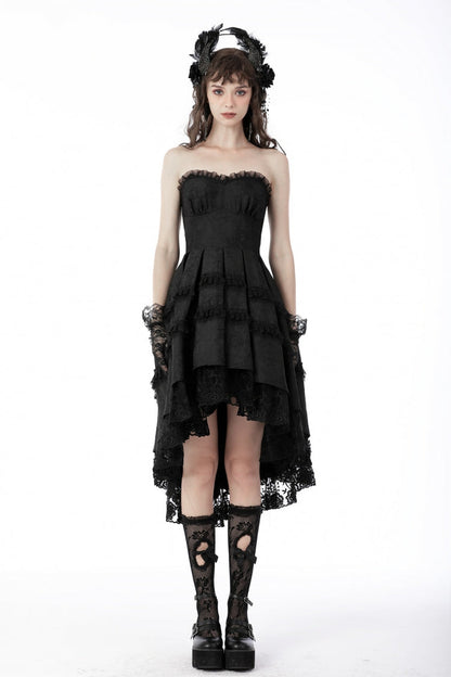 High-Low Lace Slip Dress for Weddings and Graduation