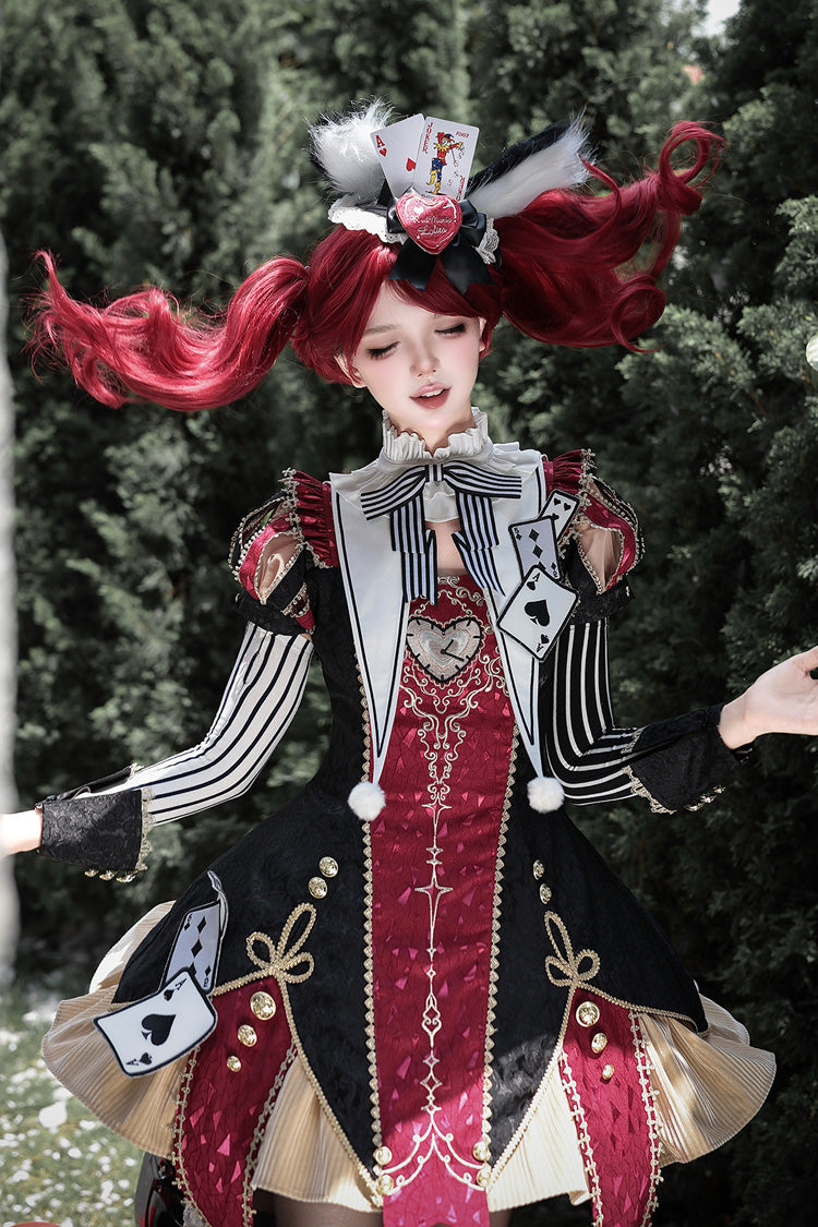 Circus Fantasy Night Jacquard Lolita Dress Set - Noir