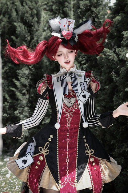 Circus Fantasy Night Jacquard Lolita Dress Set - Noir