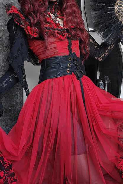 Hanayome Lace Lace-Up Gothic Elegant Wedding Dress