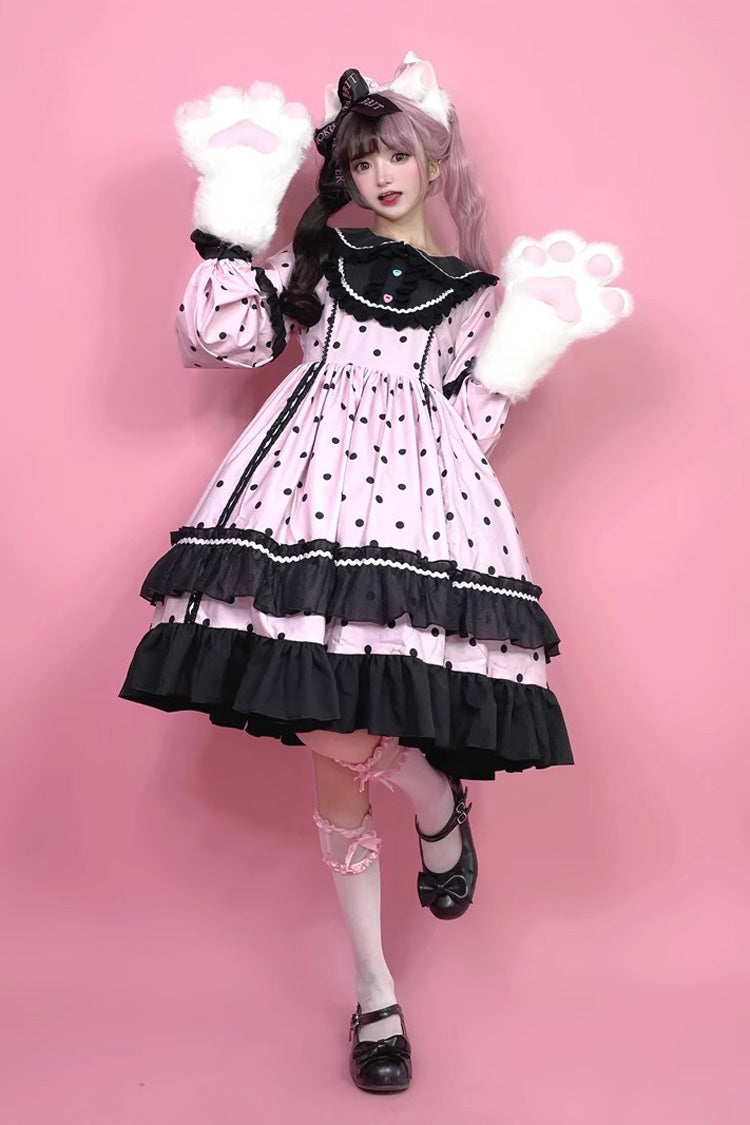 Toffee Bobo Long Sleeve Print Ruffle Dress - Sweet Lolita
