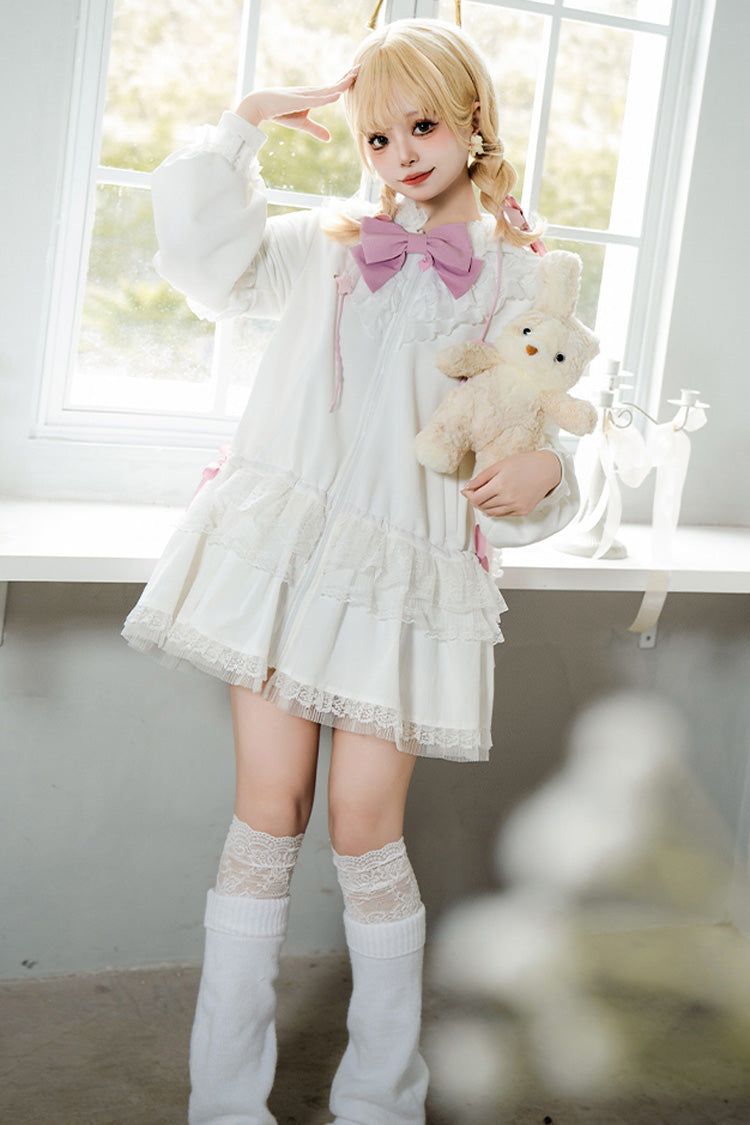 Hooded Lace Sweet Lolita Coat Set