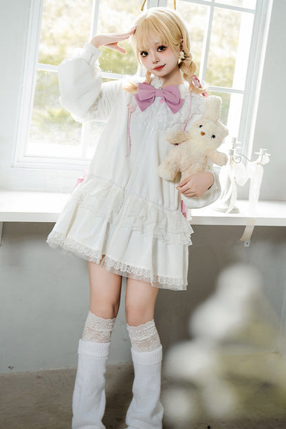 Hooded Lace Sweet Lolita Coat Set