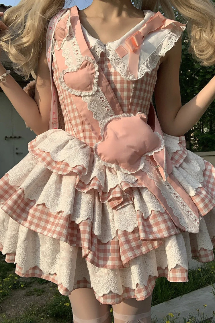 Rose Star Grant Angel Triple Layer Print Ruffle Sweet Lolita Dress