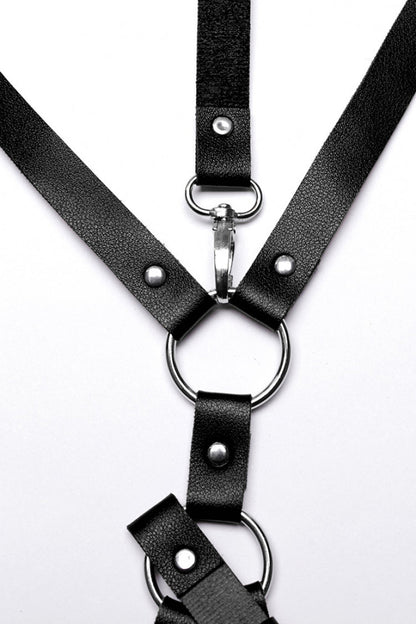 Steampunk Harness for Men with Faux Leather Waist and Leg Straps