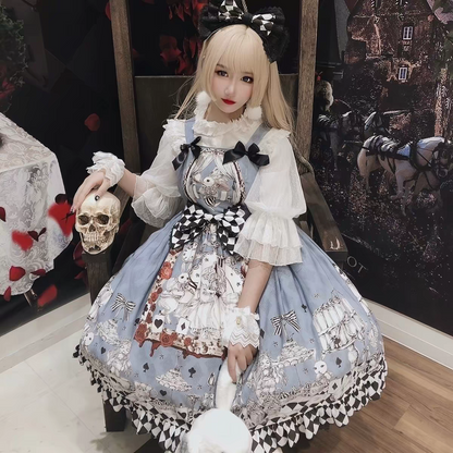 Alice In Wonderland Asymmetrical Retro Lolita Dress MK19189