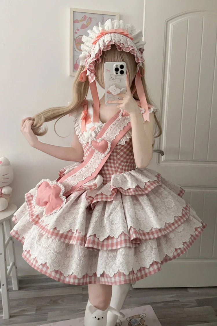 Rose Star Grant Angel Triple Layer Print Ruffle Sweet Lolita Dress