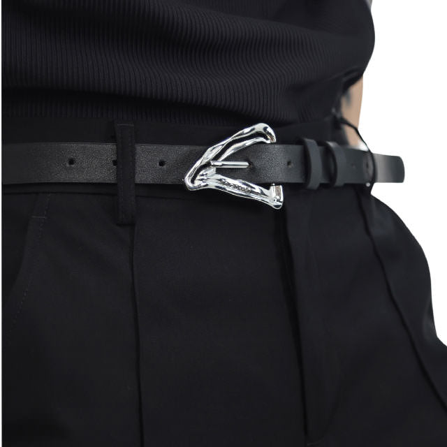 Ceinture à boucle asymétrique noire