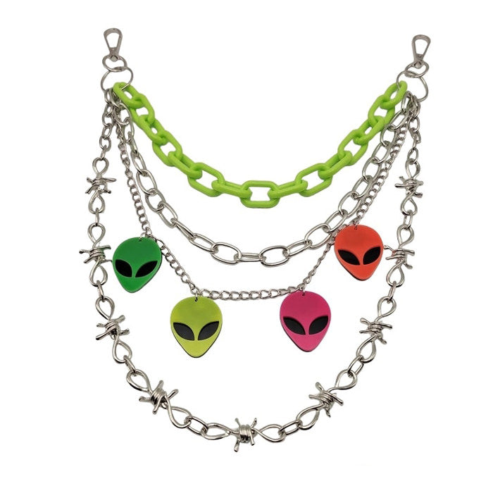 Colorful Alien Pant Chain Belt