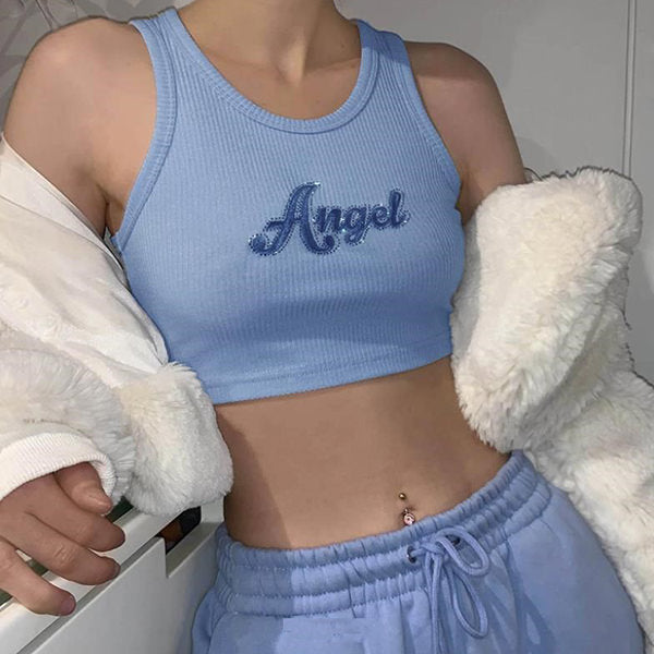 Angel Ribbed Short Top