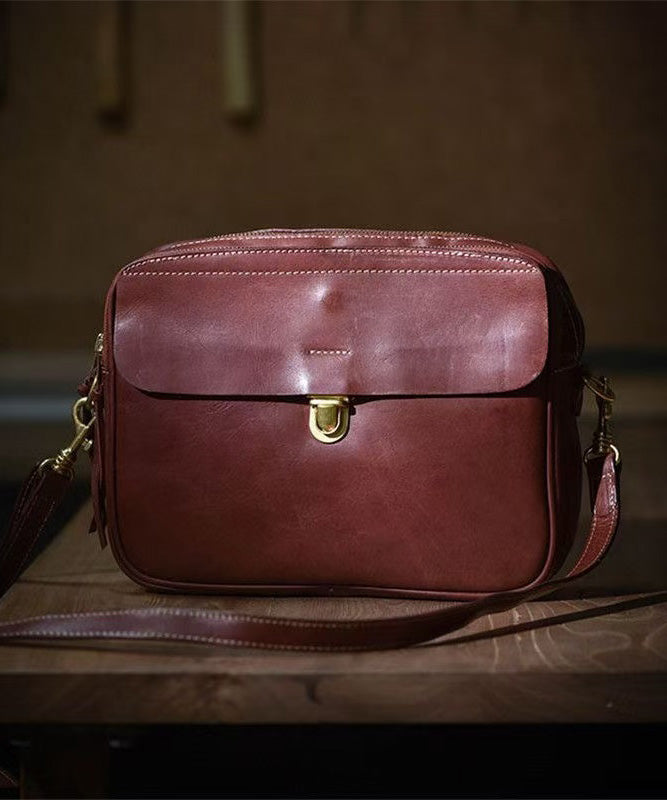 Orange Bag Leather Durable Art Versatile Cross-body