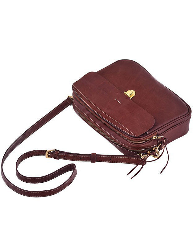 Orange Bag Leather Durable Art Versatile Cross-body