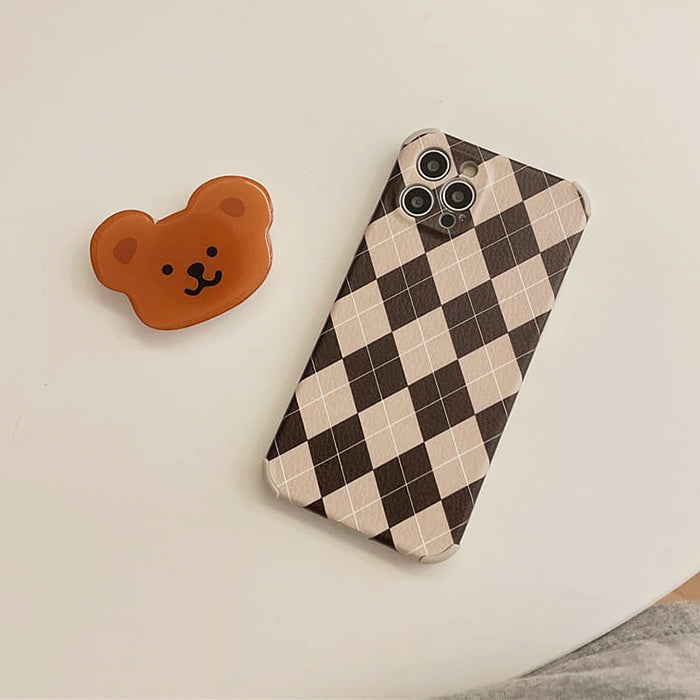 Bear Argyle iPhone Case