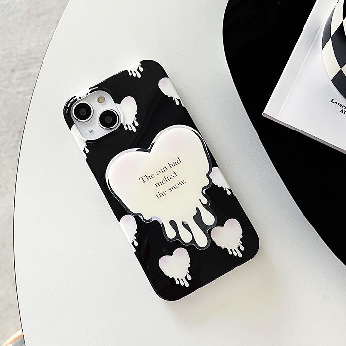 Black and White Heart iPhone Case