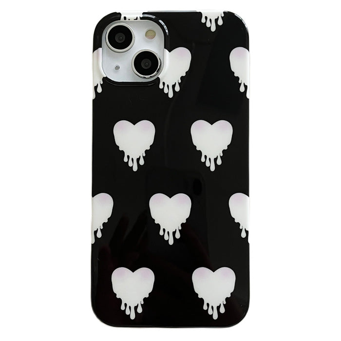 Black and White Heart iPhone Case