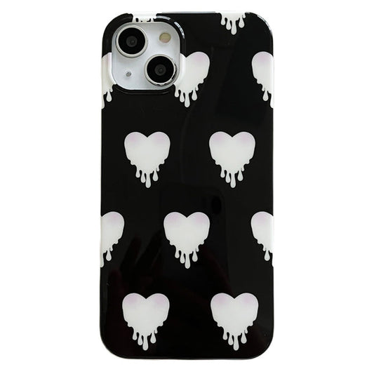 Coque iPhone Coeur Noir et Blanc