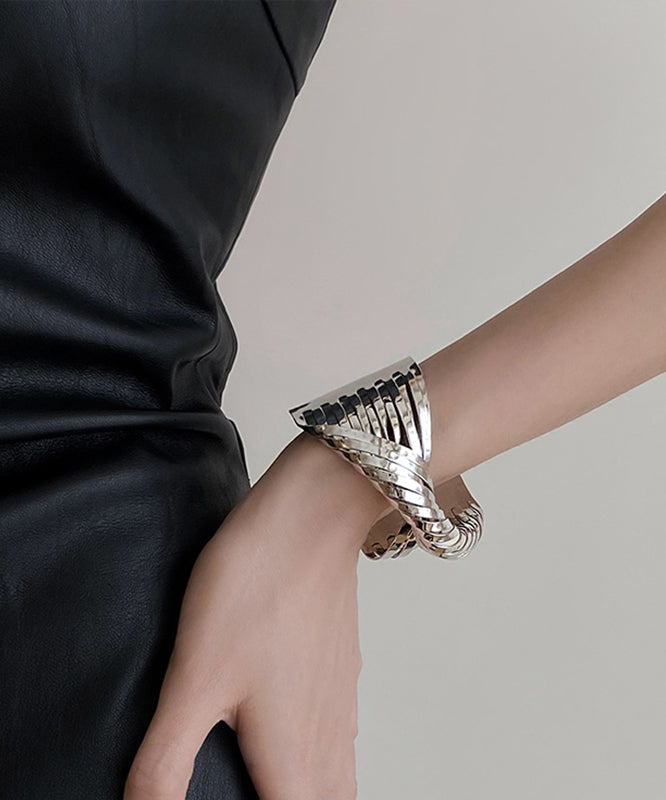 Cuff Metal Boho Cross Silk Open