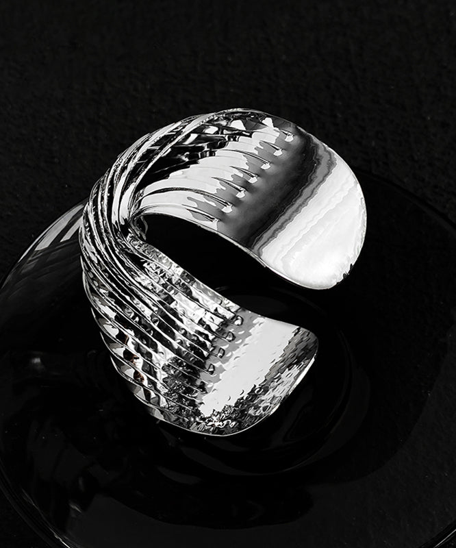 Cuff Metal Boho Cross Silk Open