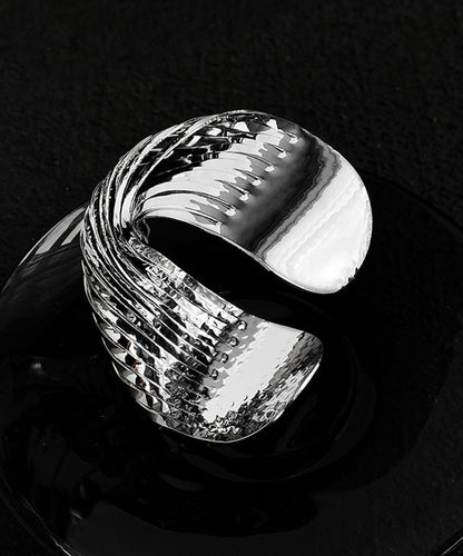 Cuff Metal Boho Cross Silk Open
