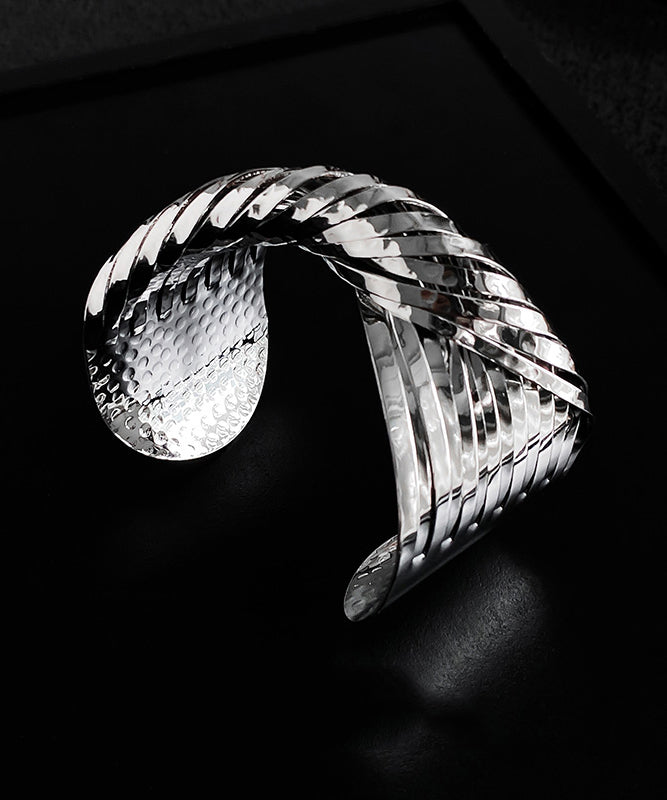 Cuff Metal Boho Cross Silk Open