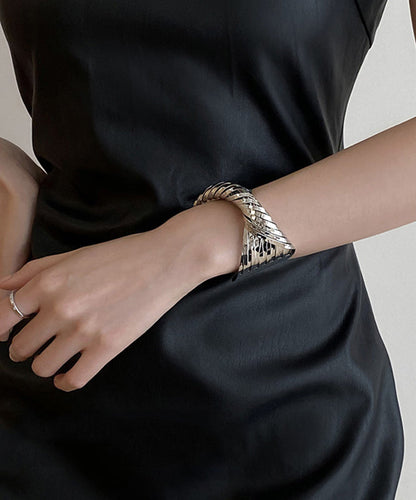 Cuff Metal Boho Cross Silk Open
