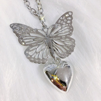 Pince à cheveux en forme de cœur et de papillon